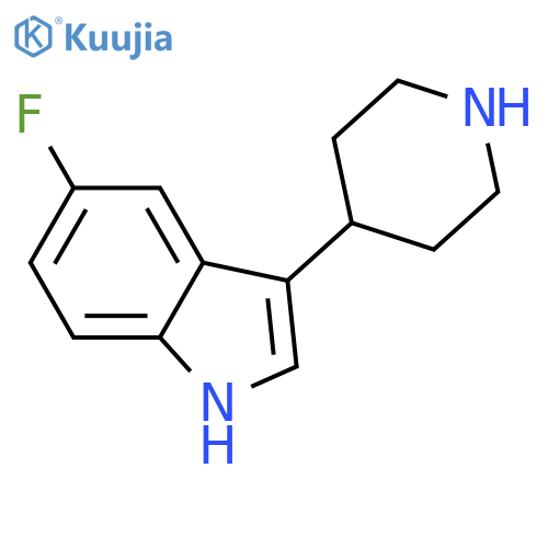 5-Fluoro-3-(piperidin-4-yl)-1H-indole structure