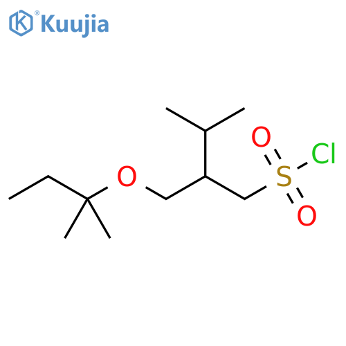 3-methyl-2-{(2-methylbutan-2-yl)oxymethyl}butane-1-sulfonyl chloride structure