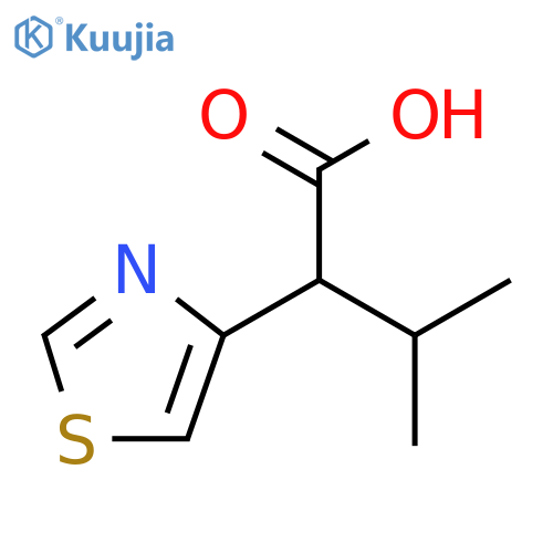 3-methyl-2-(1,3-thiazol-4-yl)butanoic acid structure