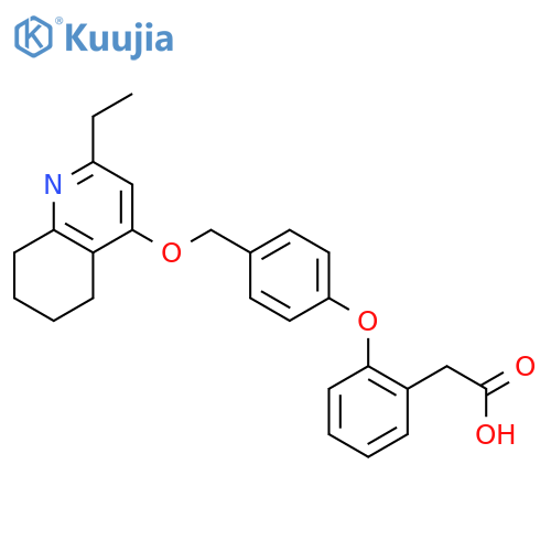 Benzeneacetic acid,2-[4-[[(2-ethyl-5,6,7,8-tetrahydro-4-quinolinyl)oxy]methyl]phenoxy]- structure