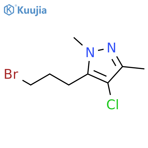 1H-Pyrazole, 5-(3-bromopropyl)-4-chloro-1,3-dimethyl- structure
