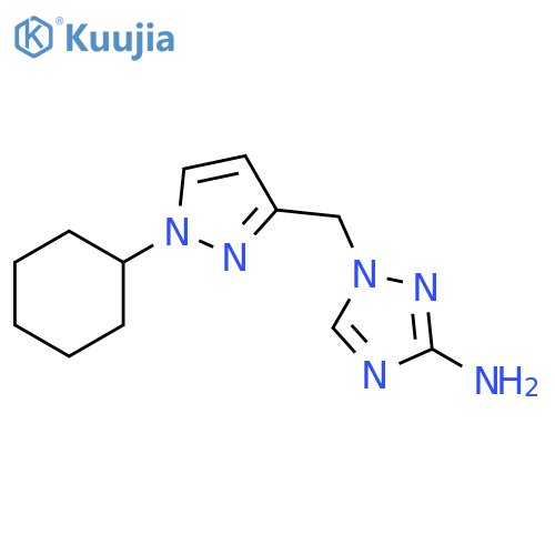 1-(1-cyclohexyl-1H-pyrazol-3-yl)methyl-1H-1,2,4-triazol-3-amine structure