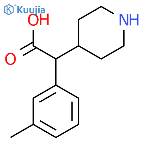 2-(3-methylphenyl)-2-(piperidin-4-yl)acetic acid structure