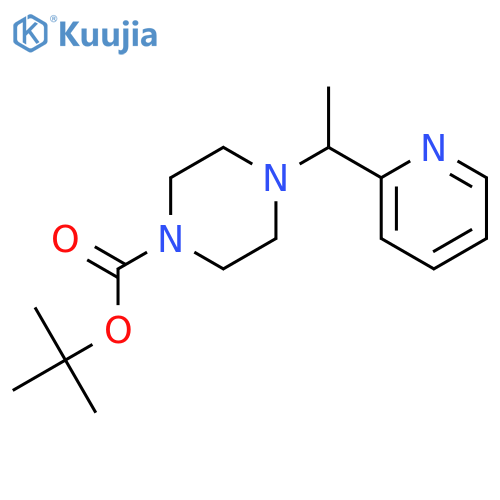 tert-Butyl 4-(1-(pyridin-2-yl)ethyl)piperazine-1-carboxylate structure
