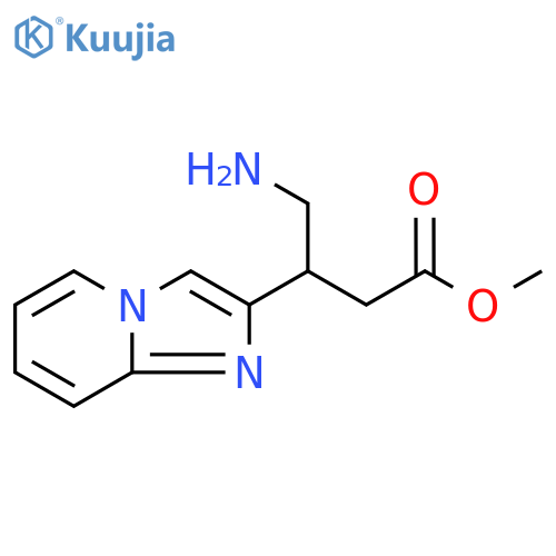 methyl 4-amino-3-{imidazo1,2-apyridin-2-yl}butanoate structure