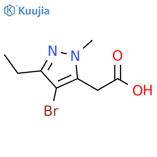 2-(4-bromo-3-ethyl-1-methyl-1H-pyrazol-5-yl)acetic acid structure