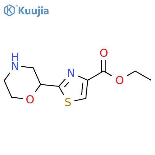 4-Thiazolecarboxylic acid, 2-(2-morpholinyl)-, ethyl ester structure