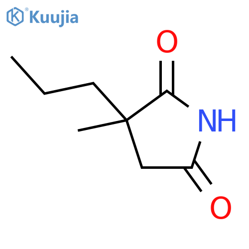 2,5-Pyrrolidinedione,3-methyl-3-propyl- structure