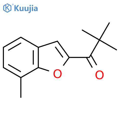 2,2-Dimethyl-1-(7-methyl-1-benzofuran-2-yl)propan-1-one structure