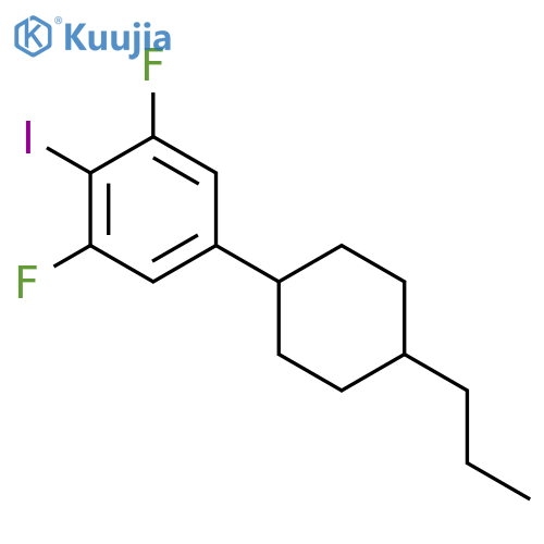 1,3-Difluoro-2-iodo-5-(trans-4-propylcyclohexyl)benzene structure