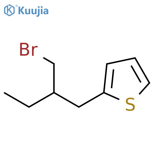 Thiophene, 2-[2-(bromomethyl)butyl]- structure