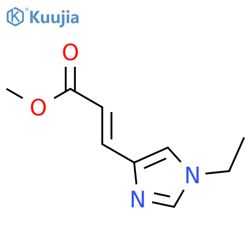 2-Propenoic acid, 3-(1-ethyl-1H-imidazol-4-yl)-, methyl ester, (E)- structure