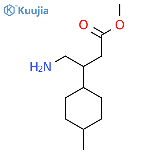 methyl 4-amino-3-(4-methylcyclohexyl)butanoate structure