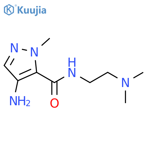 4-Amino-2-methyl-2H-pyrazole-3-carboxylic acid (2-dimethylamino-ethyl)-amide structure