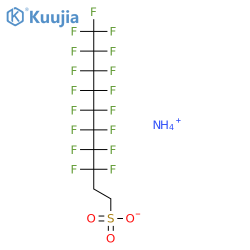 1-Decanesulfonic acid,3,3,4,4,5,5,6,6,7,7,8,8,9,9,10,10,10-heptadecafluoro-, ammonium salt (1:1) structure