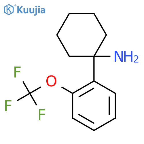 1-2-(trifluoromethoxy)phenylcyclohexan-1-amine structure