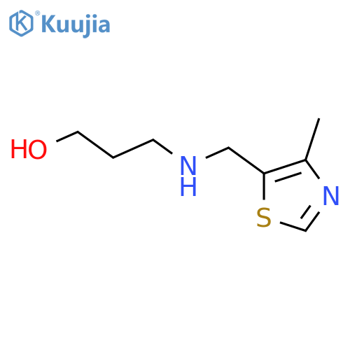 3-{(4-methyl-1,3-thiazol-5-yl)methylamino}propan-1-ol structure