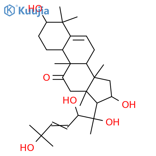 19-Norlanosta-5,23-dien-11-one, 3,16,20,22,25-pentahydroxy-9-methyl-, (3α,9β,10α,16α,22S,23E)- structure