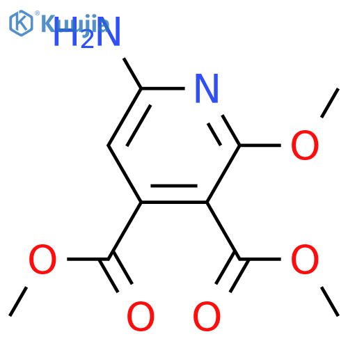 3,4-Pyridinedicarboxylic acid, 6-amino-2-methoxy-, dimethyl ester structure