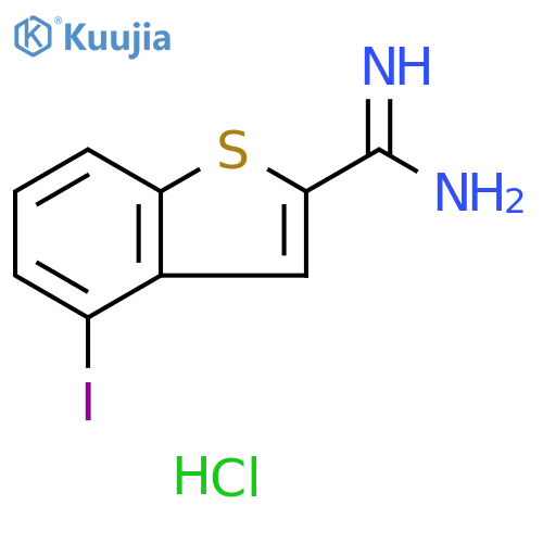 4-iodo-1-benzothiophene-2-carboxiMidaMide hydrochloride structure