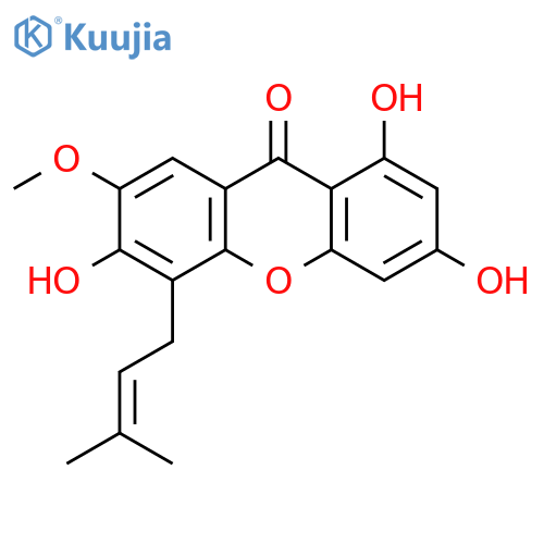 9H-Xanthen-9-one,1,3,6-trihydroxy-7-methoxy-5-(3-methyl-2-buten-1-yl)- structure