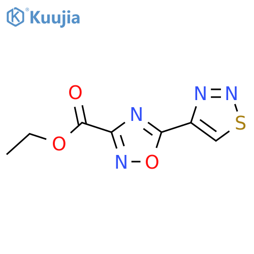 ethyl 5-(1,2,3-thiadiazol-4-yl)-1,2,4-oxadiazole-3-carboxylate structure
