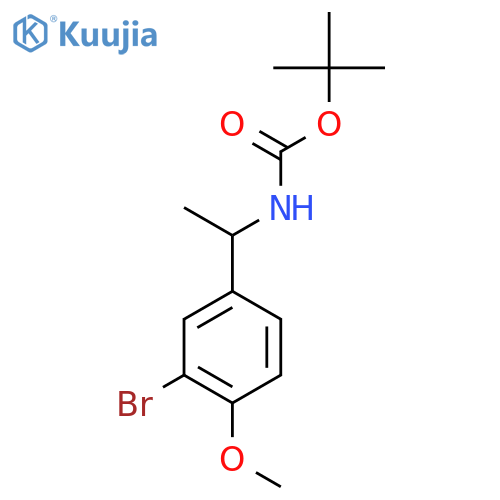Tert-butyl N-[1-(3-bromo-4-methoxyphenyl)ethyl]carbamate structure
