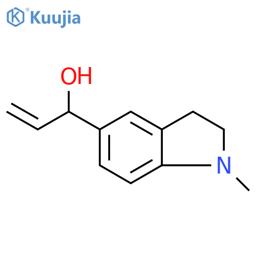 1-(1-methyl-2,3-dihydro-1H-indol-5-yl)prop-2-en-1-ol structure