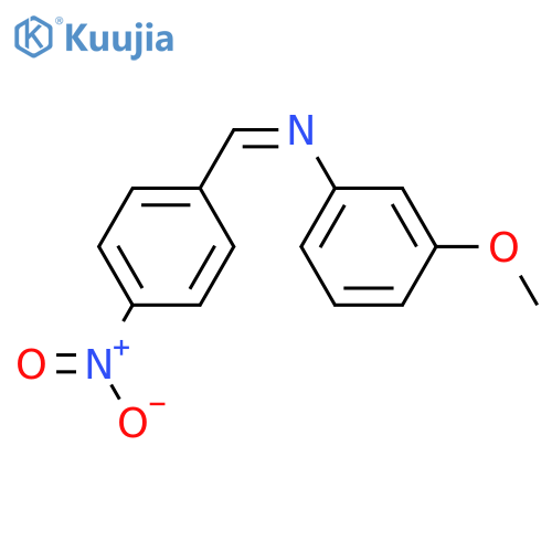 Benzenamine, 3-methoxy-N-[(4-nitrophenyl)methylene]-, (Z)- structure
