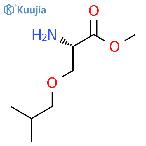 methyl (2S)-2-amino-3-(2-methylpropoxy)propanoate structure