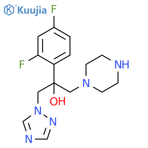 1-Piperazineethanol,a-(2,4-difluorophenyl)-a-(1H-1,2,4-triazol-1-ylmethyl)- structure