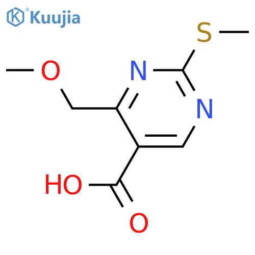 5-Pyrimidinecarboxylic acid, 4-(methoxymethyl)-2-(methylthio)- structure