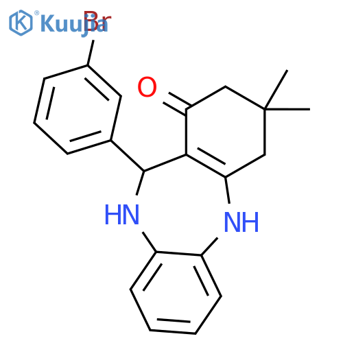 11-(3-Bromophenyl)-3,3-dimethyl-2,3,4,5,10,11-hexahydro-1H-dibenzob,e1,4diazepin-1-one structure