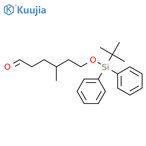Hexanal, 6-[[(1,1-dimethylethyl)diphenylsilyl]oxy]-4-methyl-, (±)- structure