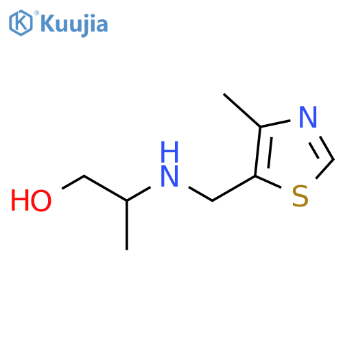2-{(4-methyl-1,3-thiazol-5-yl)methylamino}propan-1-ol structure