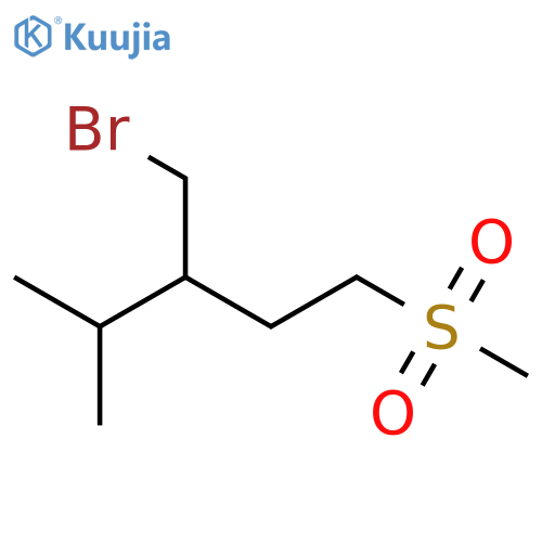 Pentane, 3-(bromomethyl)-4-methyl-1-(methylsulfonyl)- structure