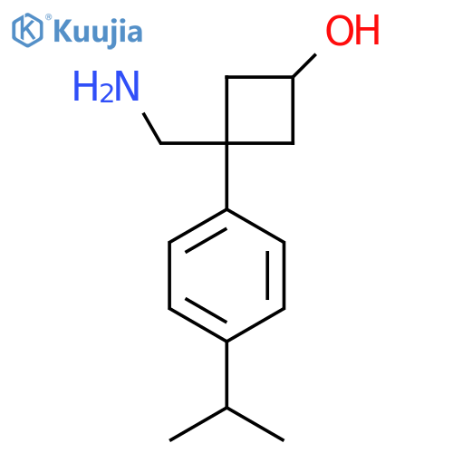 3-(aminomethyl)-3-4-(propan-2-yl)phenylcyclobutan-1-ol structure