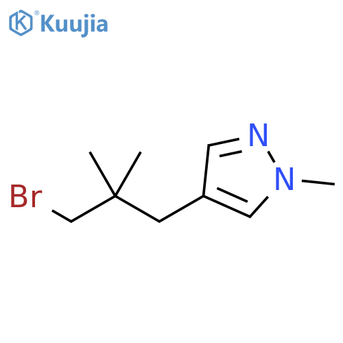 1H-Pyrazole, 4-(3-bromo-2,2-dimethylpropyl)-1-methyl- structure