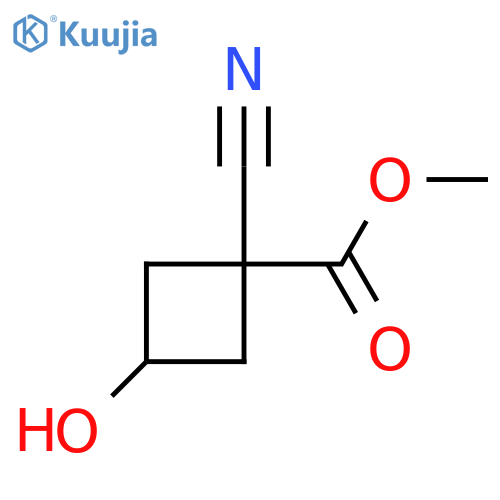 Methyl 1-cyano-3-hydroxycyclobutane-1-carboxylate structure
