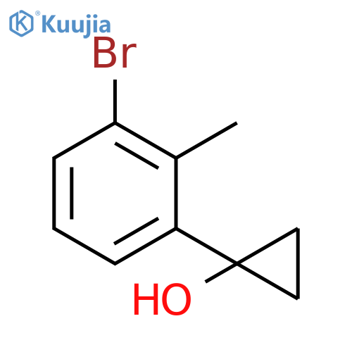 1-(3-bromo-2-methylphenyl)cyclopropan-1-ol structure
