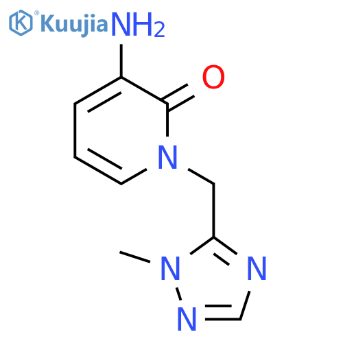 3-amino-1-(1-methyl-1H-1,2,4-triazol-5-yl)methyl-1,2-dihydropyridin-2-one structure