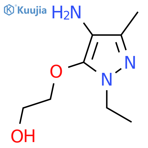 2-(4-amino-1-ethyl-3-methyl-1H-pyrazol-5-yl)oxyethan-1-ol structure