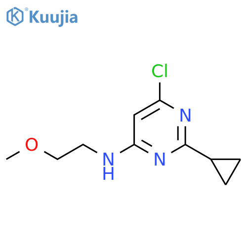 6-chloro-2-cyclopropyl-N-(2-methoxyethyl)pyrimidin-4-amine structure
