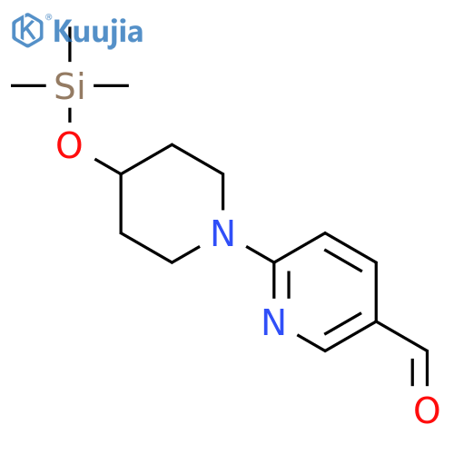 3-Pyridinecarboxaldehyde, 6-[4-[(trimethylsilyl)oxy]-1-piperidinyl]- structure