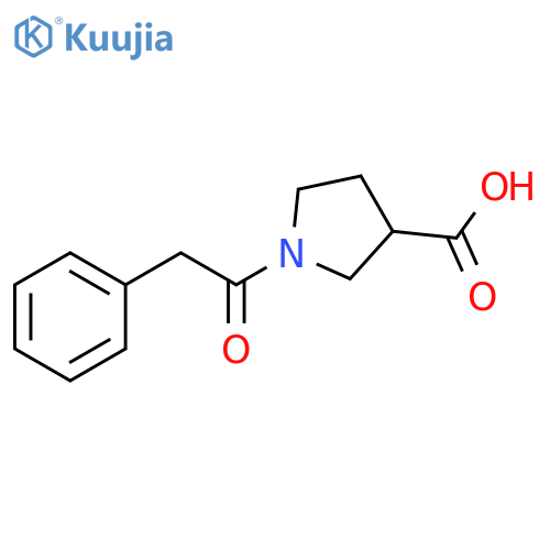 1-(2-phenylacetyl)pyrrolidine-3-carboxylic acid structure