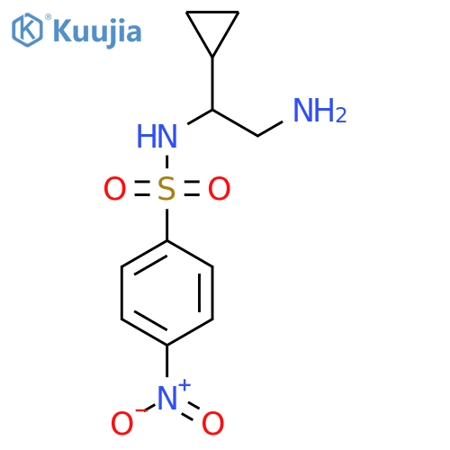 N-(2-amino-1-cyclopropylethyl)-4-nitrobenzene-1-sulfonamide structure