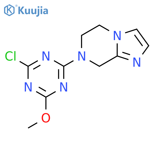 2-chloro-4-{5H,6H,7H,8H-imidazo1,2-apyrazin-7-yl}-6-methoxy-1,3,5-triazine structure