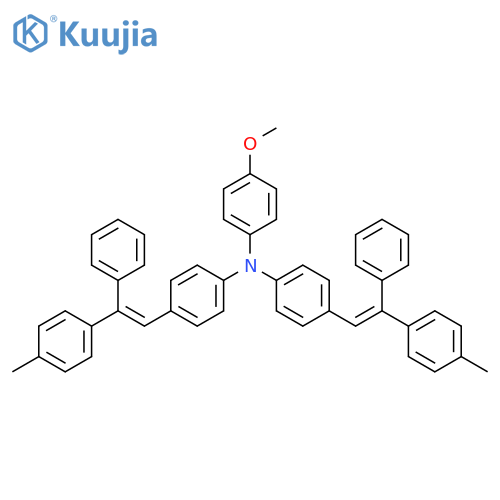 Benzenamine,4-methoxy-N,N-bis[4-[2-(4-methylphenyl)-2-phenylethenyl]phenyl]- structure