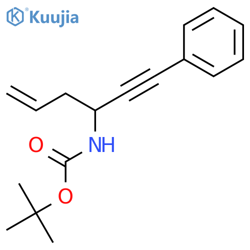 Carbamic acid, [1-(phenylethynyl)-3-butenyl]-, 1,1-dimethylethyl ester structure