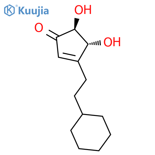 2-Cyclopenten-1-one, 3-(2-cyclohexylethyl)-4,5-dihydroxy-, trans-(±)- structure